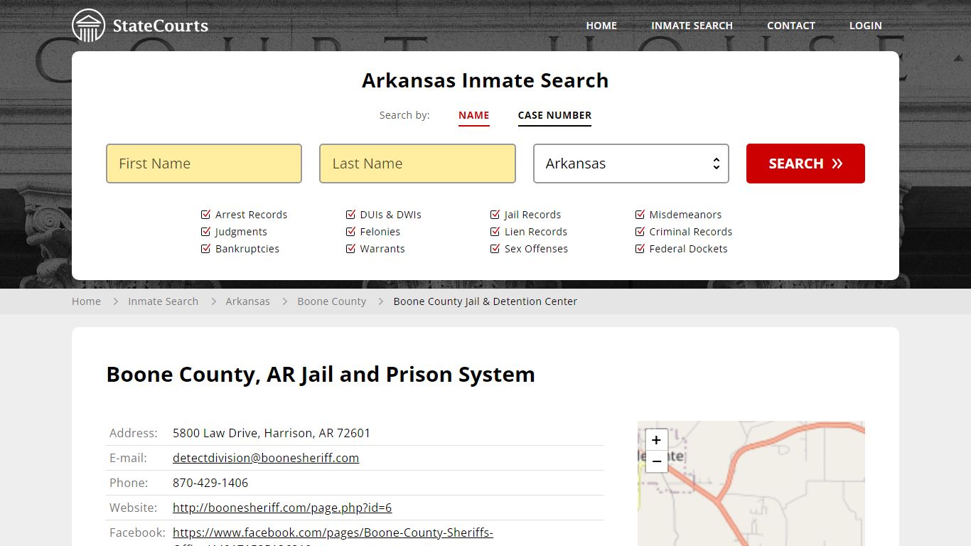 Boone County Jail & Detention Center Inmate Records Search, Arkansas ...